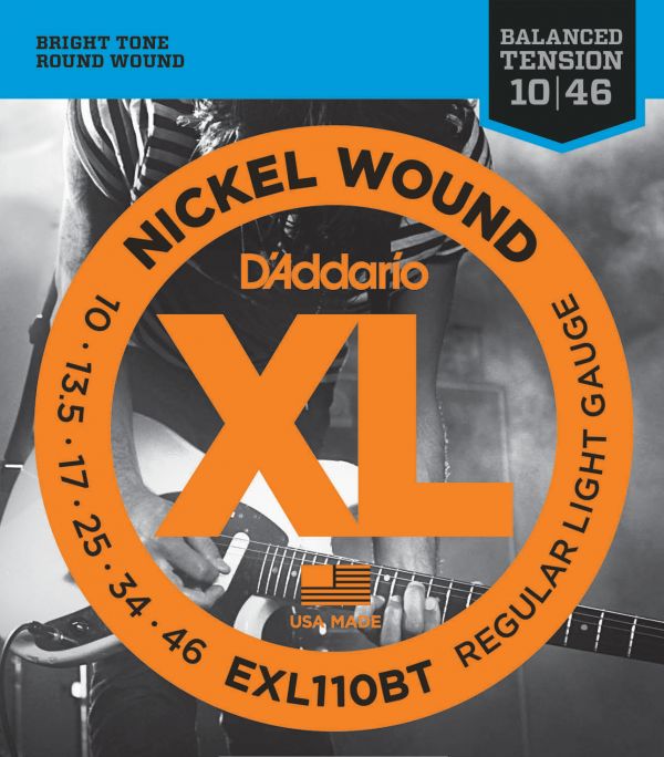D'Addario EXL110BT Nickel Wound, Balanced Tension Regular Light, 10-46