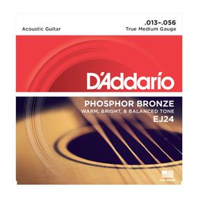 D'Addario EJ24 Phosphor Bronze True Medium Acoustic Strings