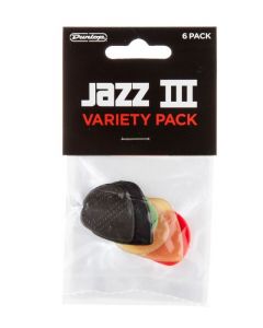 Dunlop PVP103 JAZZ III Picks Variety Pack 