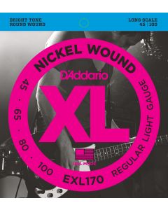 D'Addario EXL170 Nickel Wound Bass, Light, 45-100, Long Scale