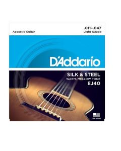 D'Addario EJ40 Silk & Steel Folk Guitar Strings 11 - 47