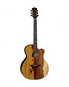 LUNA Vista Eagle Tropical Wood Acoustic w/pre-amp Case included