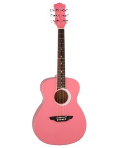 Luna Aurora Borealis 3/4 Acoustic Guitar Pink Pear Sparkle