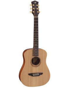 Luna Safari Supreme Travel Guitar, Solid Spruce Top 