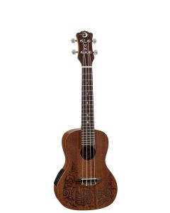Luna Lizard Concert Mahogany Ukulele w/Preamp