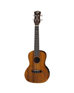 Luna Tattoo Concert Mahogany Lefty Uke w/PreAmp