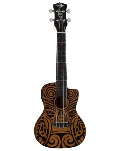 Luna Tribal Concert Mahogany Cutaway Ukulele w/PreAmp