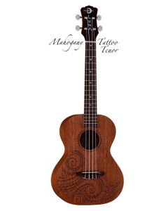 Luna Tenor Tattoo Mahogany Ukulele w/gigbag