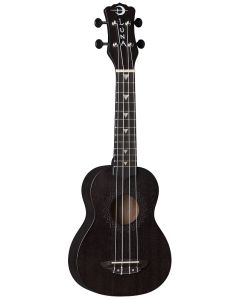 Luna Vintage Mahogany Soprano Black Satin Ukulele